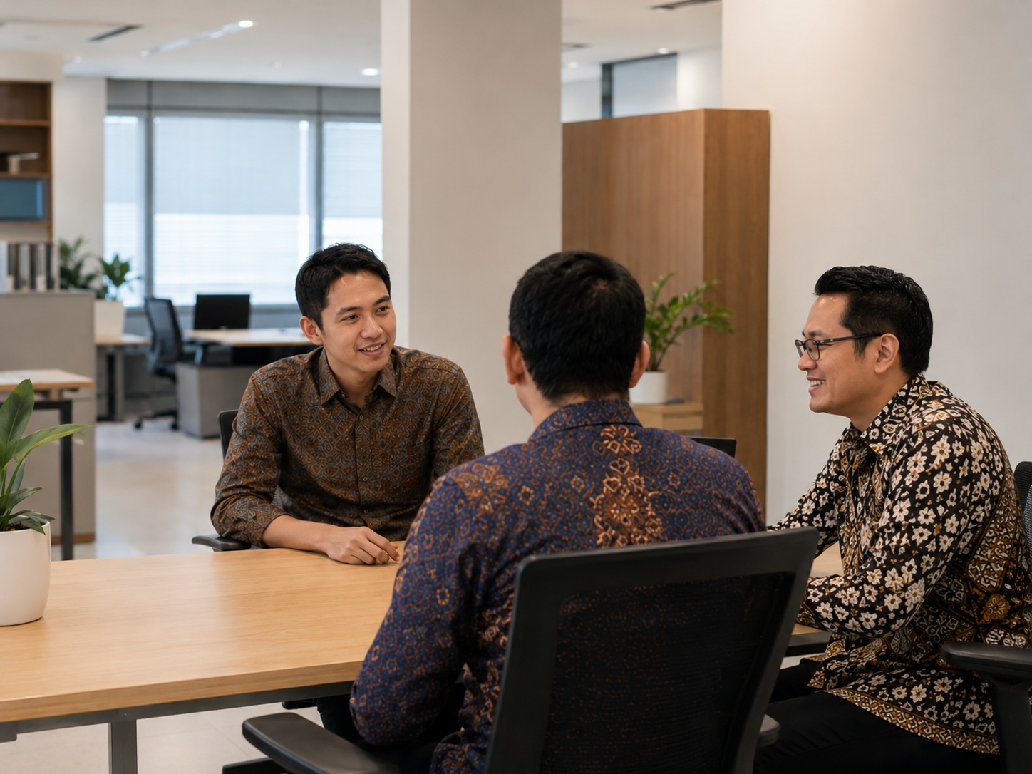 The Indonusa Pangan Nusantara team at work in the Jakarta office